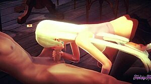 Elizabeth Liones sucks and gets fucked in Seven Deadly Sins Hentai cosplay.