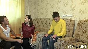 Ex girlfriend gives blowjob to fella's cock in sex tape