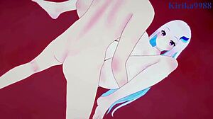 Lize Helesta and Hyakumantenbara Salome dive into intense sex in wild Nijisanji Vtuber hentai action.