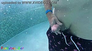 Gay Guy Jerks Fat Cock Underwater!