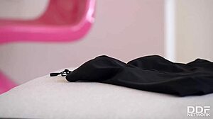 Mea Melone's tight asshole stretched by three huge dicks.