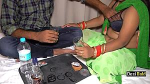 Indian randi enjoys sex with drinks at farmhouse. What a wild night!