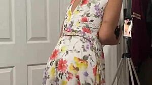 Anna Maria's enticing backend antics and voluptuous assets