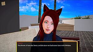 In my new family episode 312, the brunette and redhead interact.