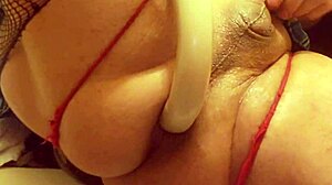 Rectum Fucking Tranny Cools Down with Giant Toys