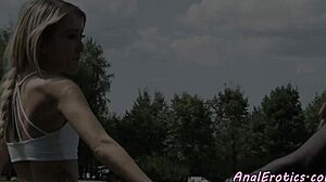 amateur babe rides cock in cowgirl then gets assfucked interracially