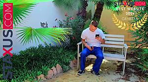 Staxus catches the gardener in the act and offers assistance