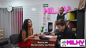 Big black cock, interracial sex with hot Latina babe
