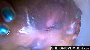 msnovember bathes her natural body in 4k