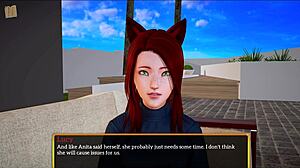 In my new family episode 312, the brunette and redhead interact.