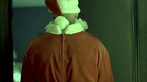 Does Santa Fuck Petite Teens At His Boss's Home?