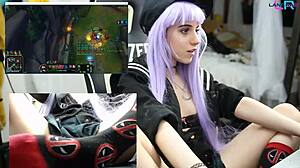 Teen On Webcam Masturbates While Playing League Of Legends URF Mode