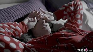 Does Santa Fuck Petite Teens At His Boss's Home?