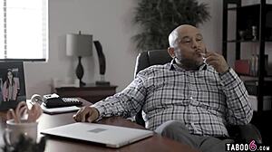 Does Santa Fuck Petite Teens At His Boss's Home?