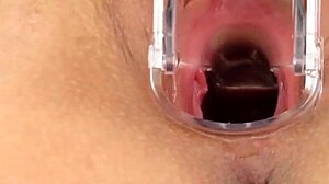 solo fingering and masturbation session with peaches in gonzo style