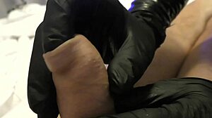 want to see foreskin play with latex gloves?