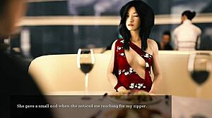 Footjob in Restaurant from Sexy Anime Hentai Tale