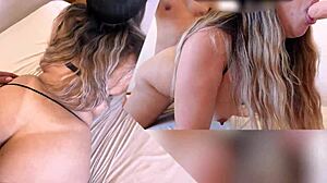 See a full-figured, curvaceous woman giving a blowjob and getting fucked in different positions