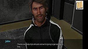 John defends his attractive coach in a rather obvious manner
