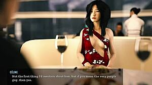 Footjob in Restaurant from Sexy Anime Hentai Tale