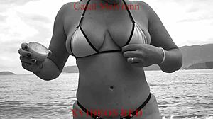 I watch my wife pee long on the beach