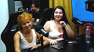 Flora Vip Shows Tits in Podcast Sex