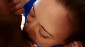 French amateur in white satin panties and high heels gets deepthroat, rimming, doggystyle 😈