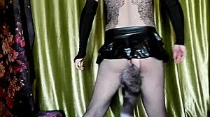 Eronekokun, Cute Fox Boy in Fishnet, Moans During Wild Masturbation—Care to Watch?