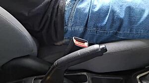 Anime hentai guy jerks off in public car asking hot stranger for info