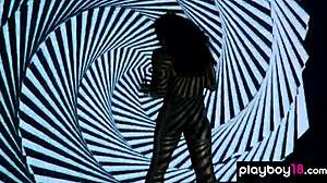 I watch muscular black panther Ana Foxxx rip her clothes off sensually