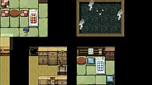 Tanned girl Natsuki in hentai game with big cock