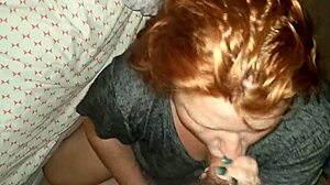 Can this redhead MILF handle a steamy blowjob session? Test her skills now.