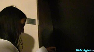 Teen Babe Exclaims, My First Huge Cock in Hotel!