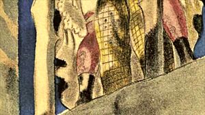 Vintage erotic illustration featuring retro cartoon anime comic hentai scenes