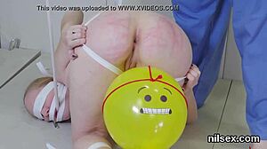 unusual girl brought to butt hole madhouse for treatment.