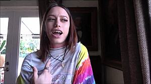 hey laya rae, what's this 18-year-old step sister's naughty business idea?