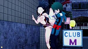 Mina Ashido And Momo Yaoyorozu Intense Sex With Izuku Midoriya!