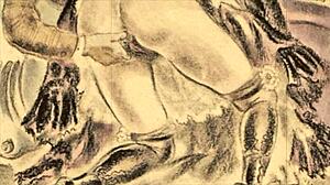 Vintage erotic illustration featuring retro cartoon anime comic hentai scenes