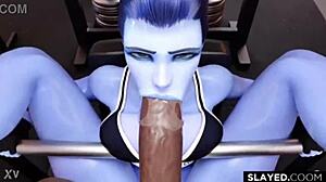 Ever seen a hotter Widowmaker and Raven hentai mashup?