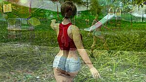 Exciting alternate existence game scene with intense action!