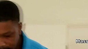 private masseur bangs his client hard with big black cock
