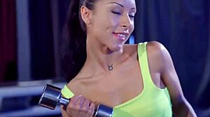 fitness rooms lexi dona in sweaty ffm gym threesome with deepthroat