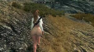 big boob babe gets fucked outdoors in doggystyle