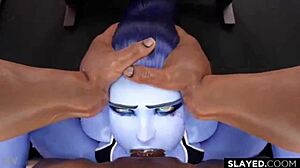 Ever seen a hotter Widowmaker and Raven hentai mashup?