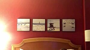 Teen feels intense pleasure in hotel doggystyle