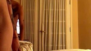 Teen feels intense pleasure in hotel doggystyle