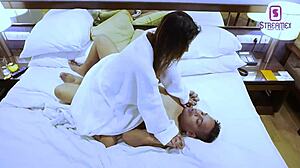 Beautiful Indian escort girl in hot erotic action