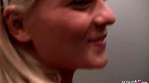 German teen picked up for hard POV fuck