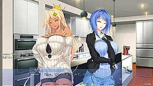 i get sandwiched between stepsis and her big tits in harem anime