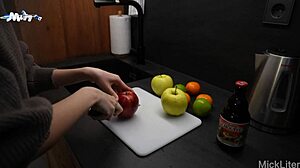 He did not allow her to cook dinner and had sex with her instead